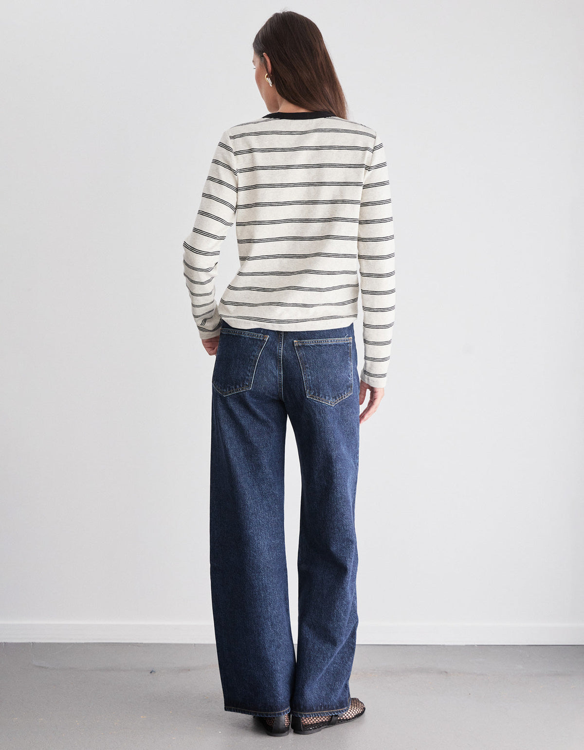 Cohen L/S Tee - Oat Stripe