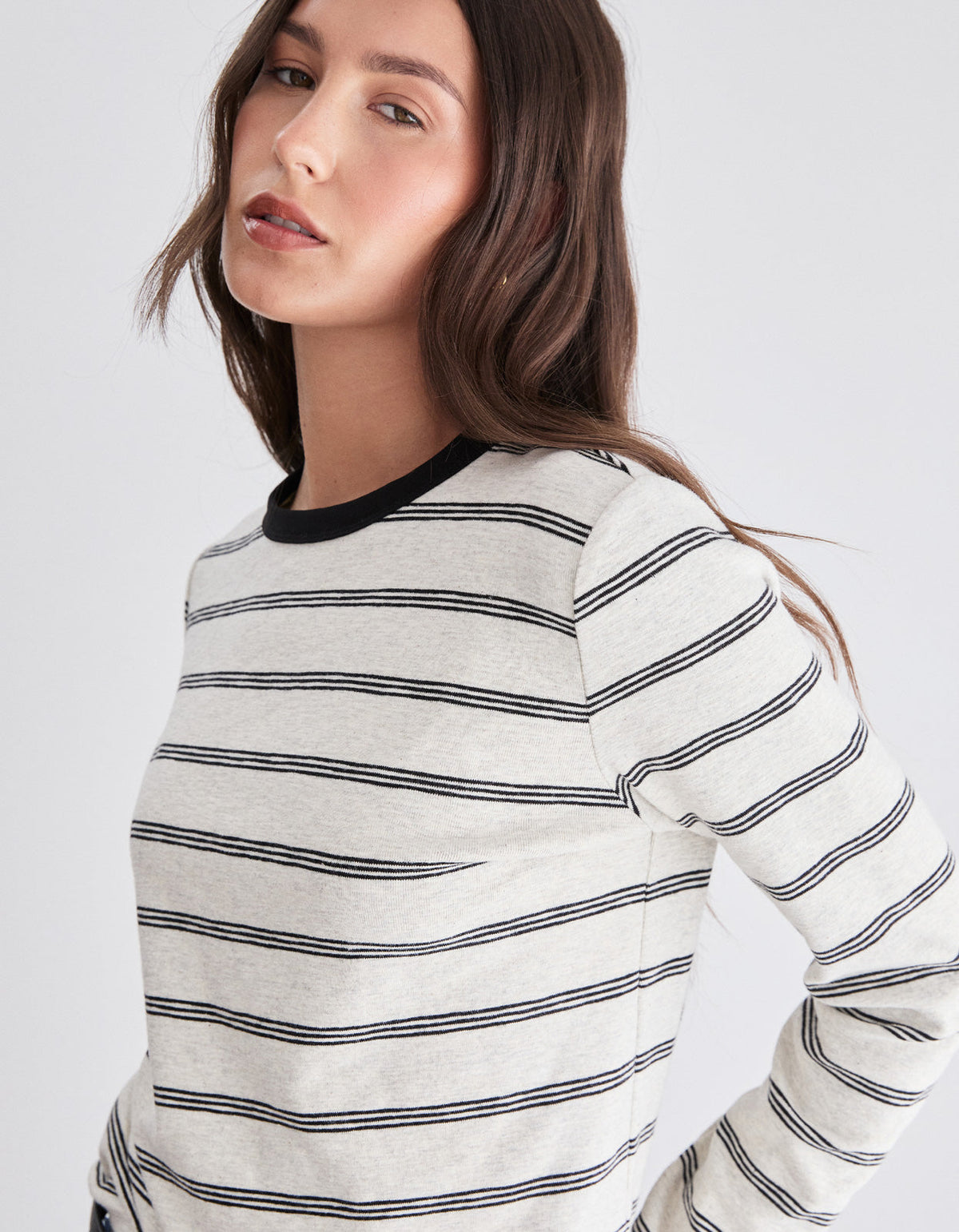 Cohen L/S Tee - Oat Stripe