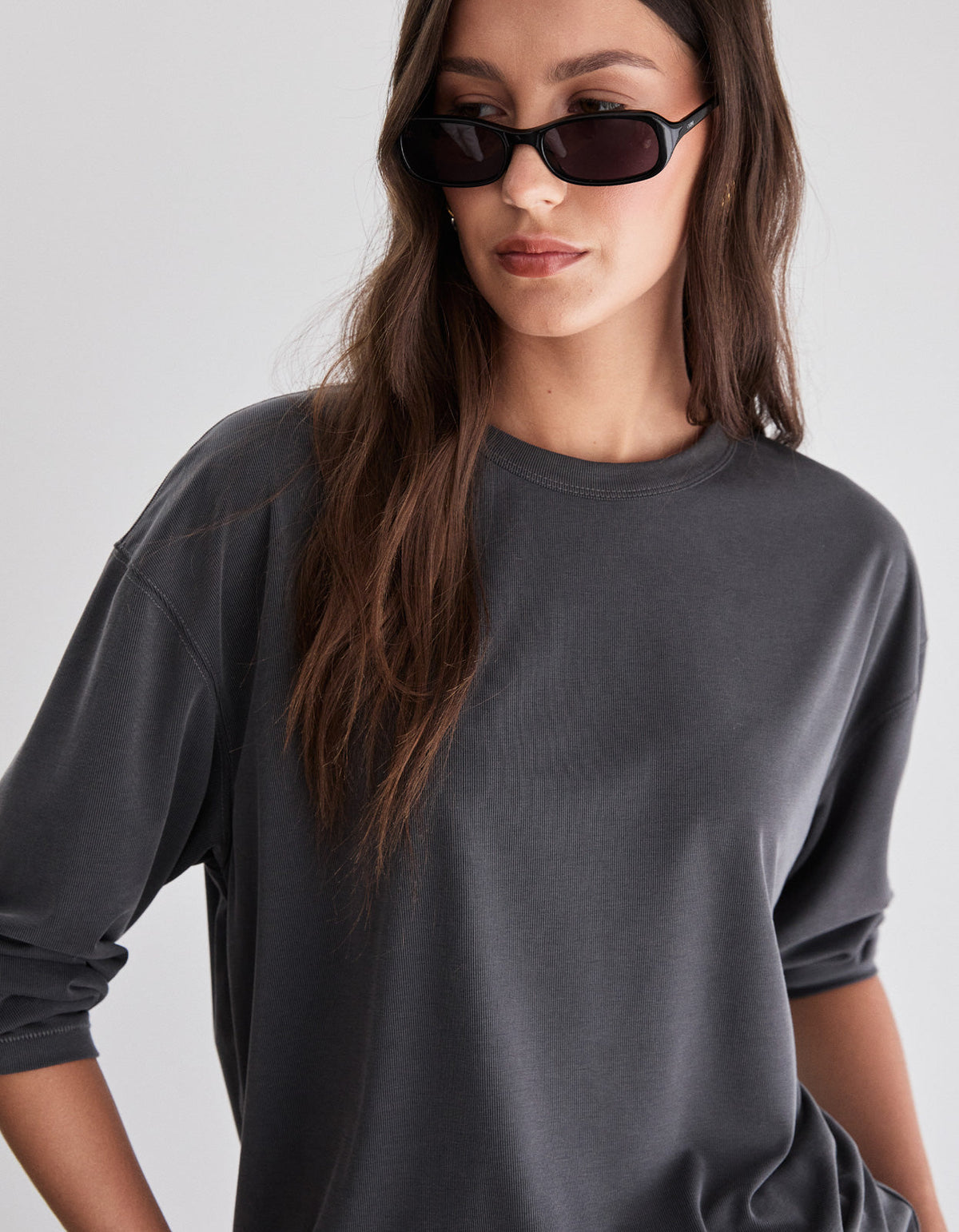 Winslow L/S Tee - Charcoal