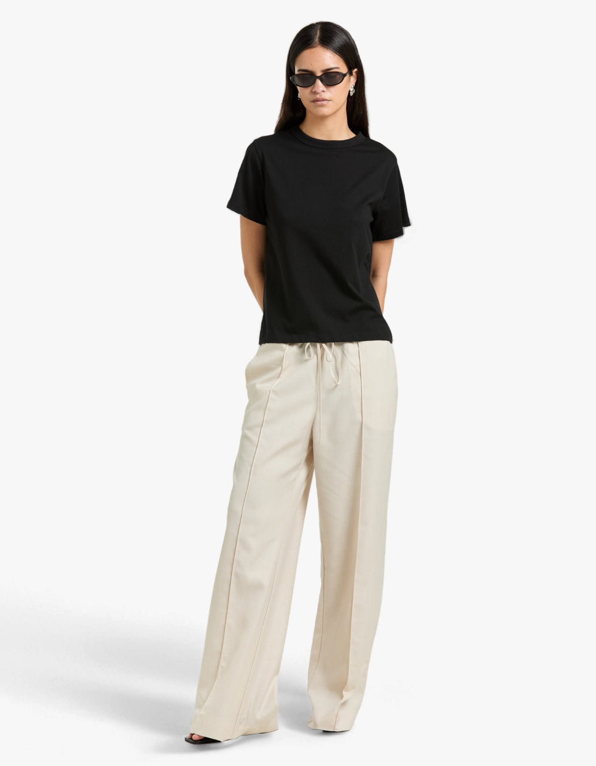 Asher Drawstring Pant - White Swan