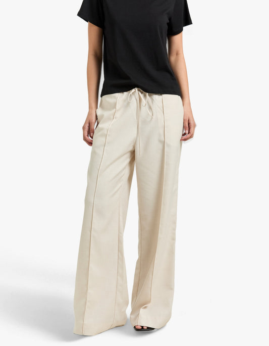 Asher Drawstring Pant - White Swan