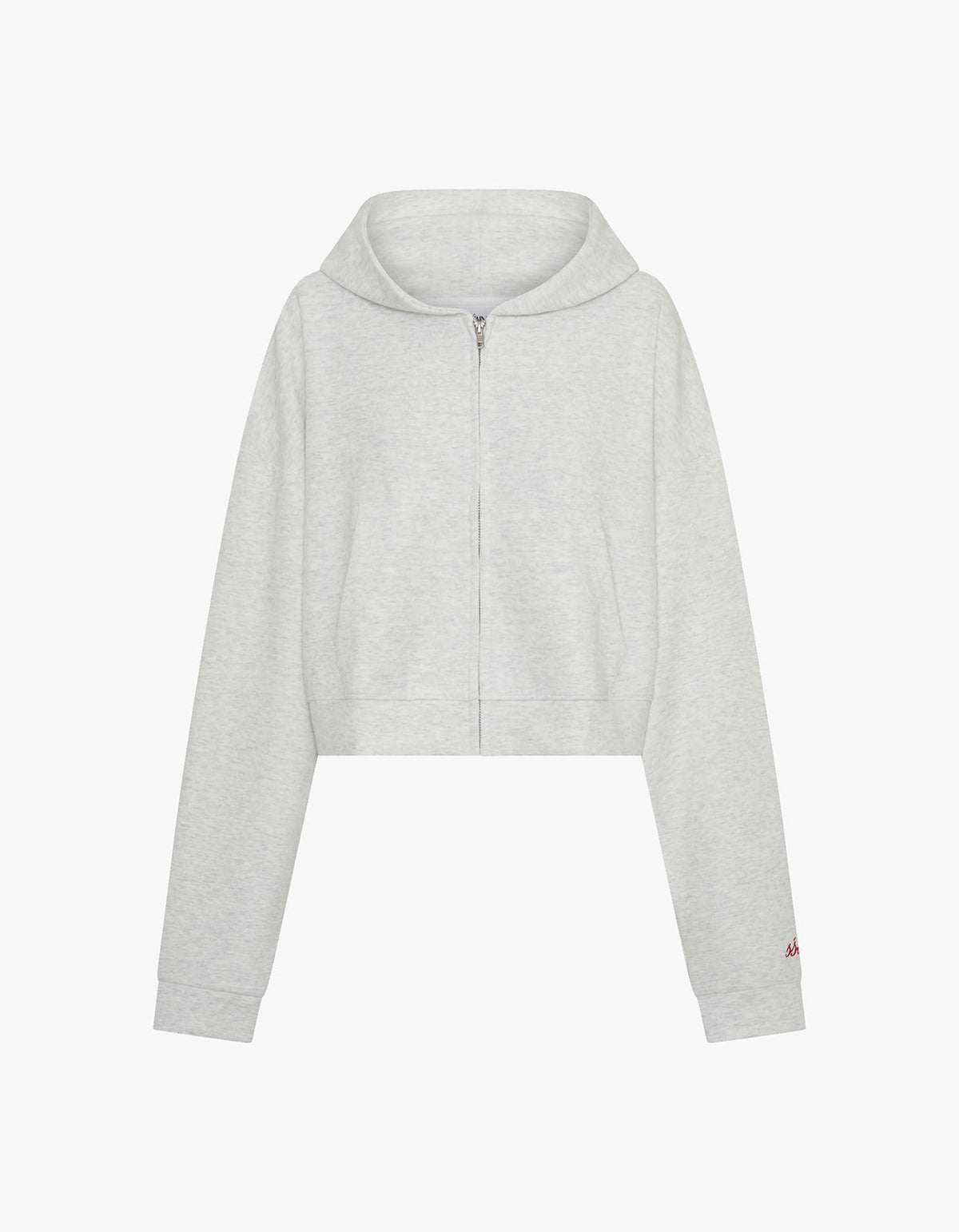Cropped Hoodie - Grey & Red