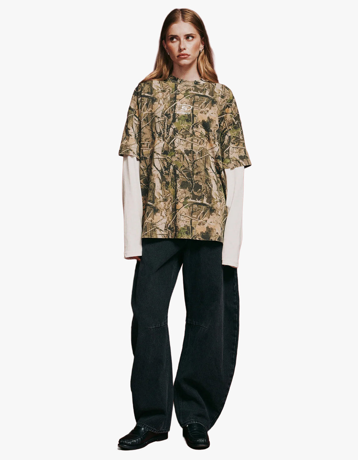 Round One Layered Tee - Vintage Camo