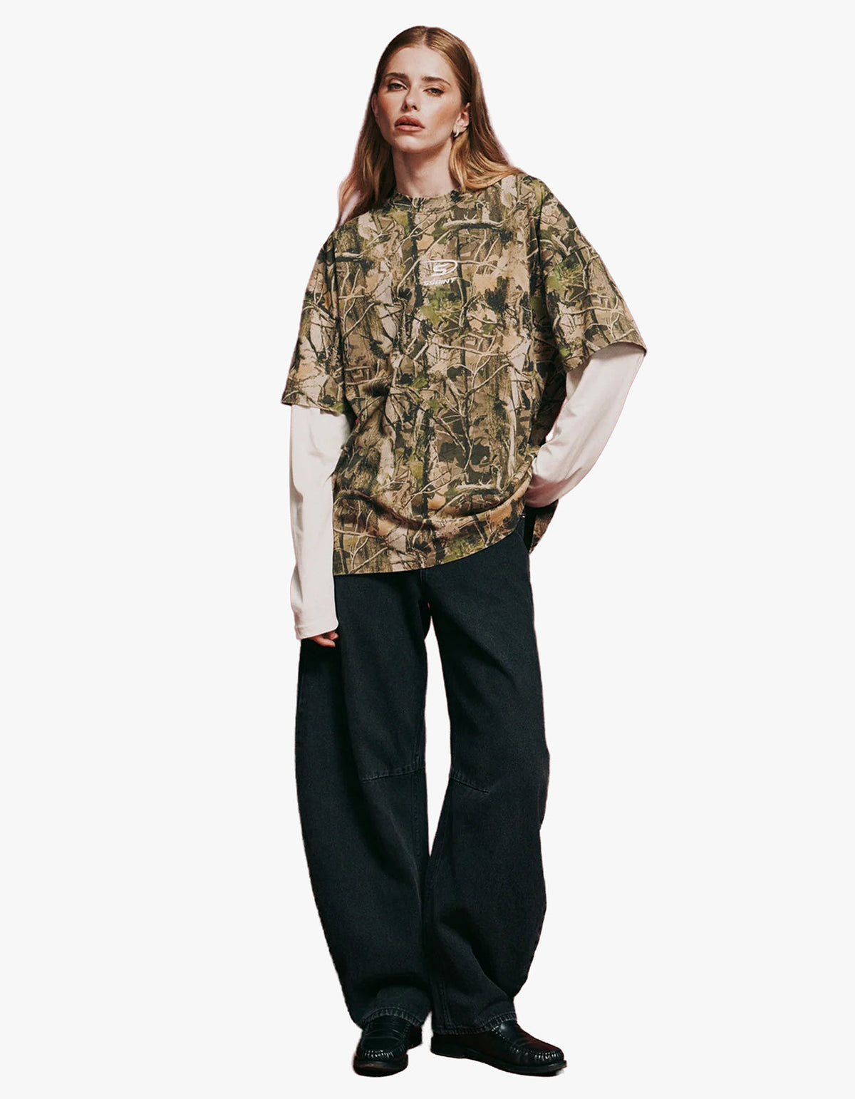 Round One Layered Tee - Vintage Camo