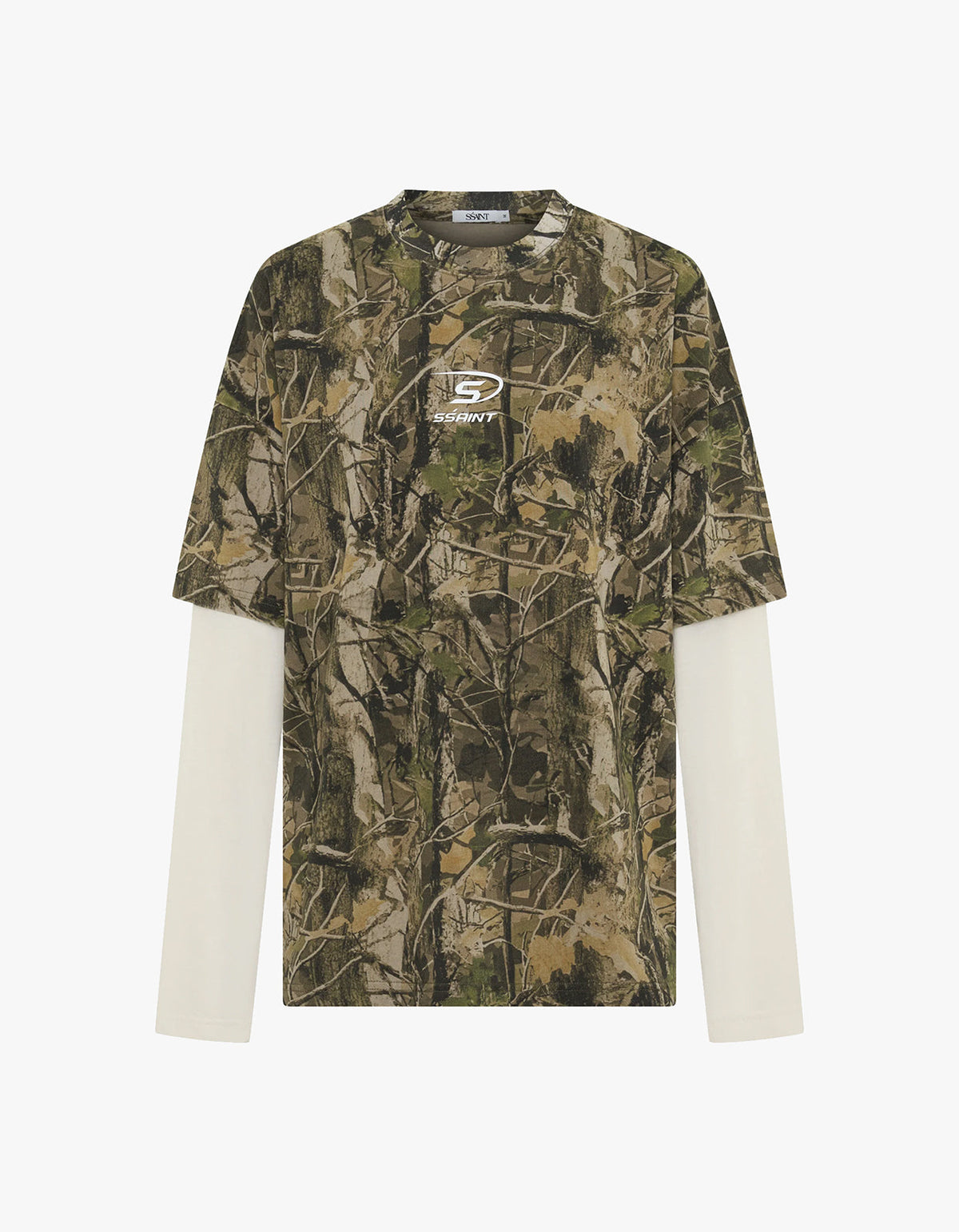 Round One Layered Tee - Vintage Camo