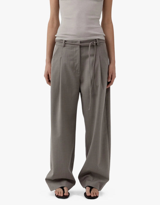 Tailored Barrel Pants - Light Taupe