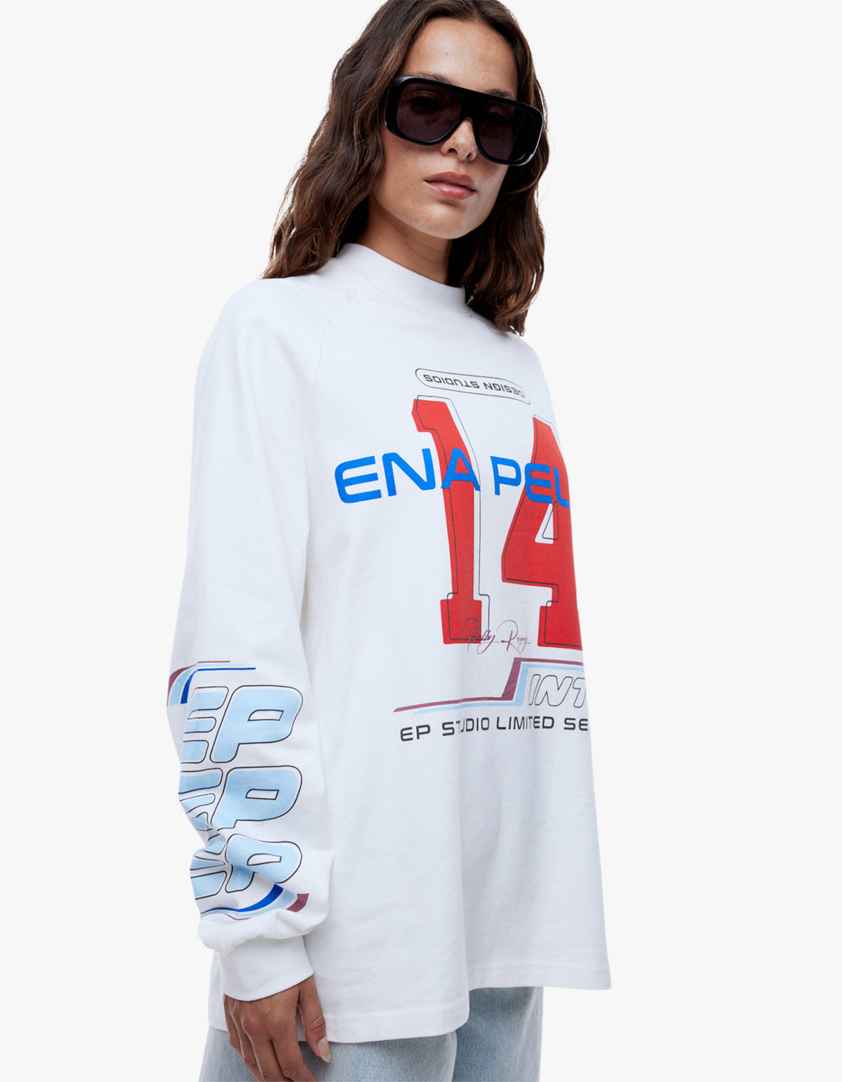 Team Pelly Long Sleeve Tee - Vintage White