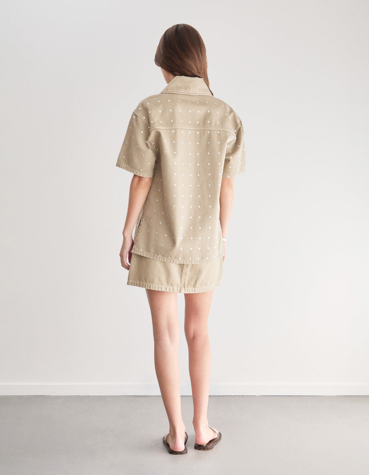 The Port Studded Shirt - Khaki