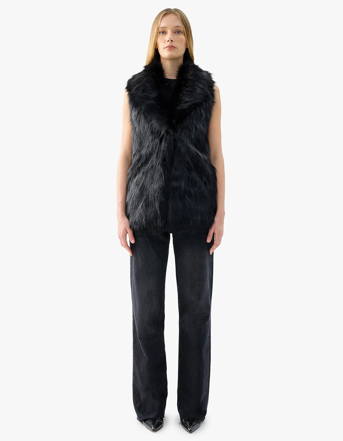 Premium Rose Vest - Black