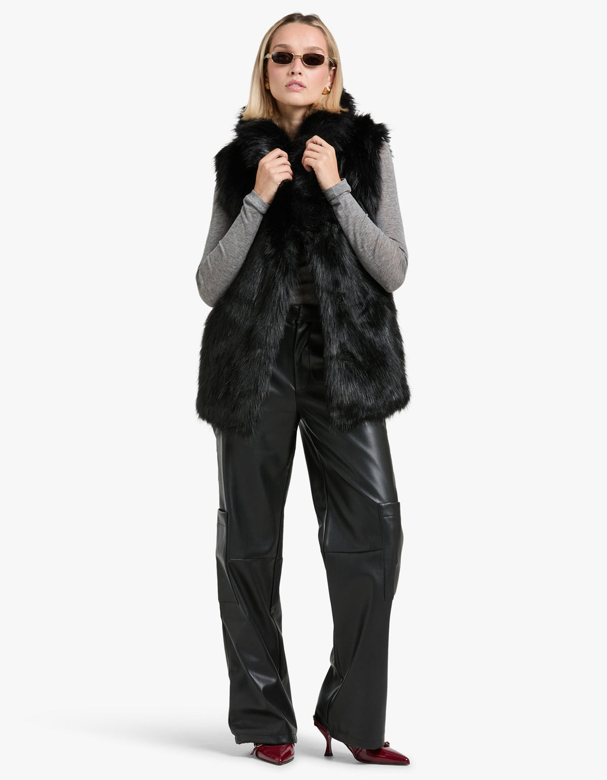 Premium Rose Vest - Black