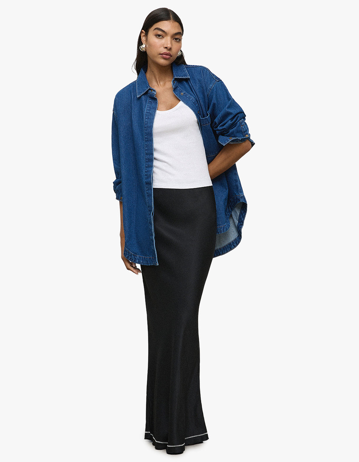 The Ari Overshirt - Mid-Blue