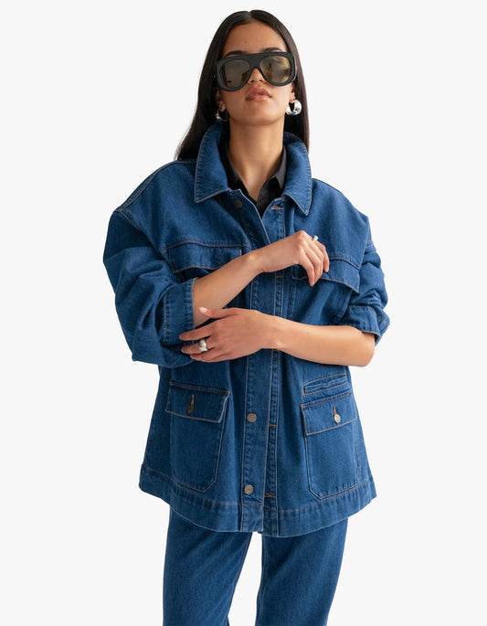 The Brooklyn Jacket - Mid-Blue