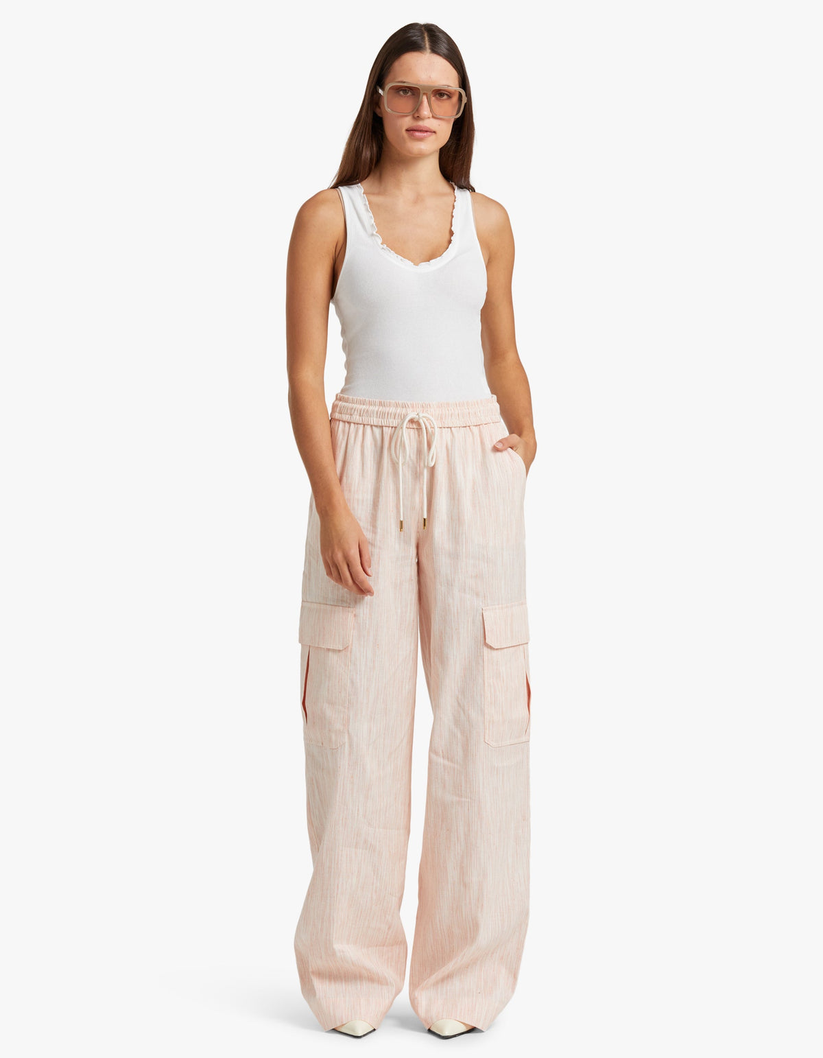 Tranquillity Stripe Track Pant - Red/Orange