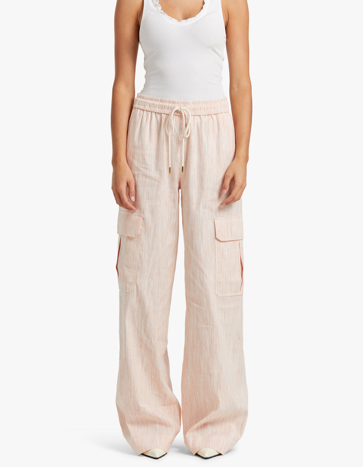 Tranquillity Stripe Track Pant - Red/Orange