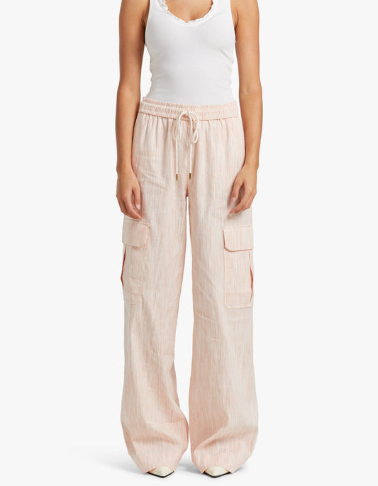 Tranquillity Stripe Track Pant - Red/Orange