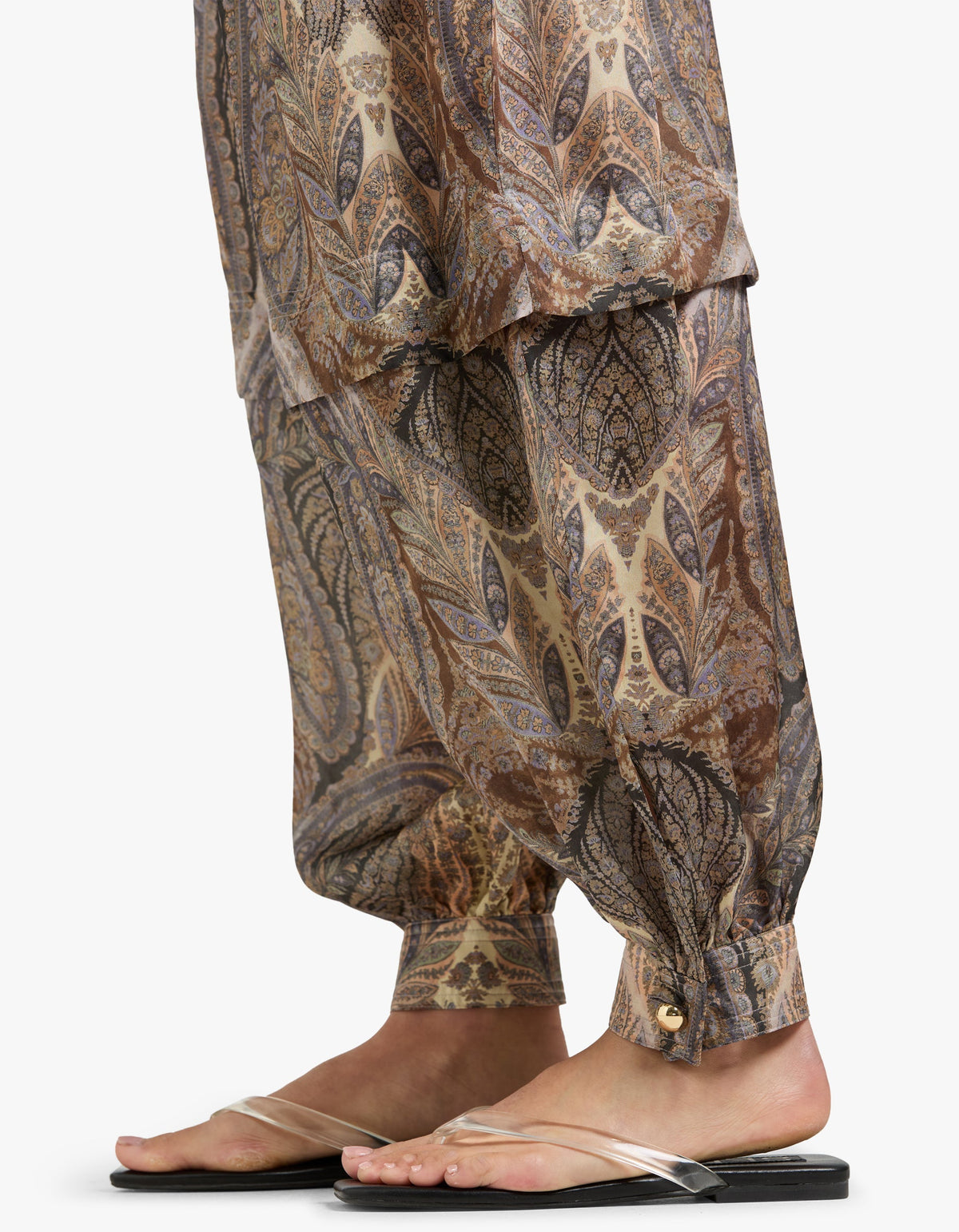 Hypnotic Silk Harem Pant - Denim Paisley