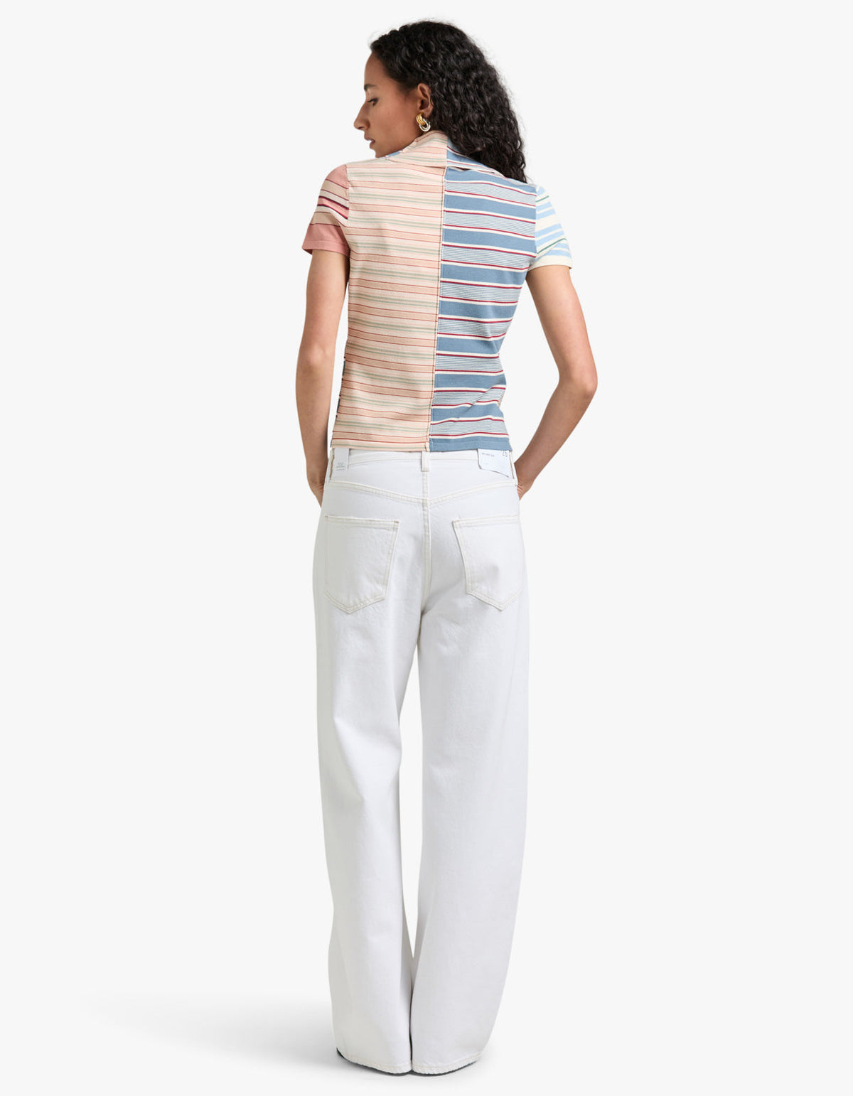 Rebellion Spliced Stripe Polo - Multi Stripe