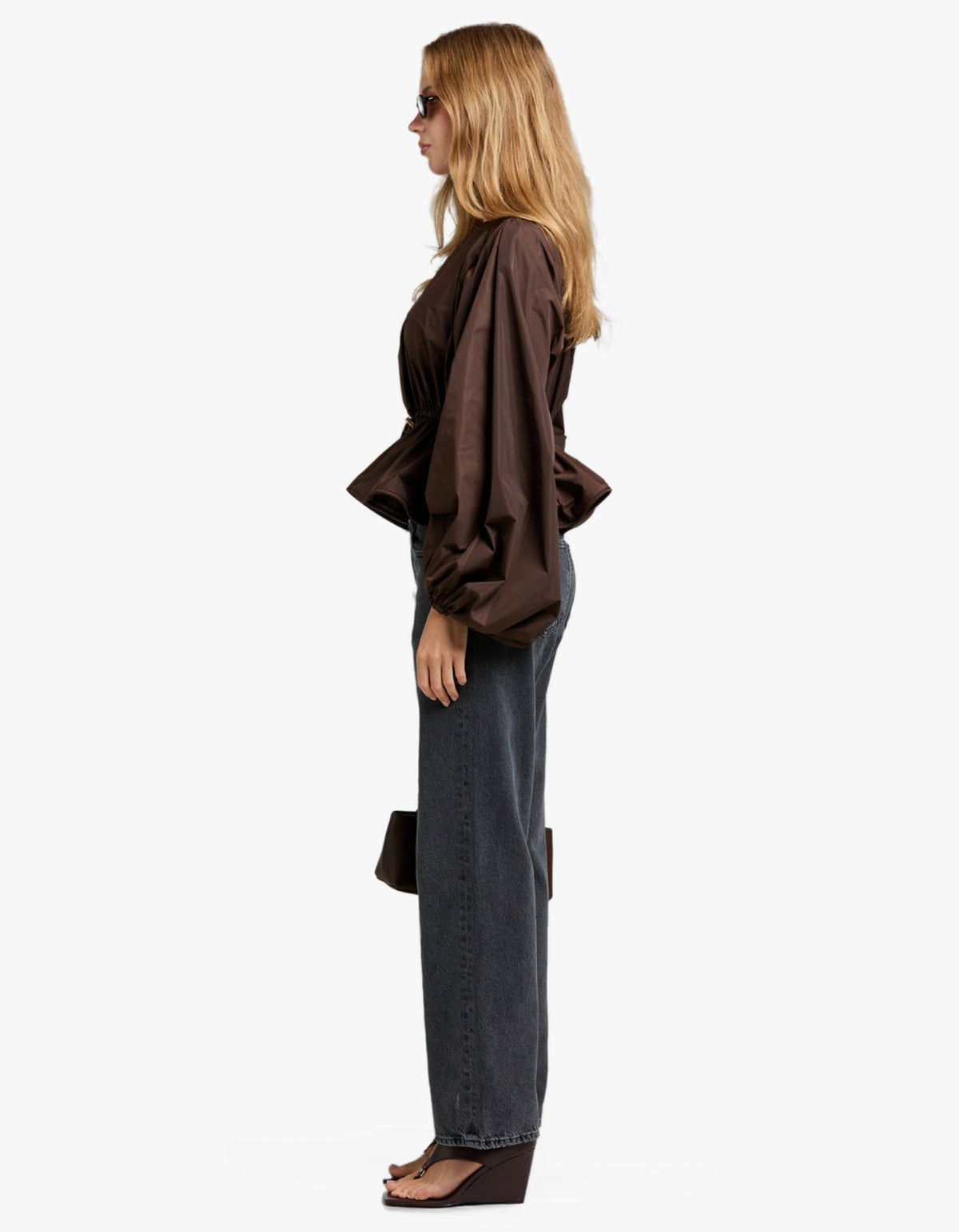 Alchemy Peplum Top - Chocolate