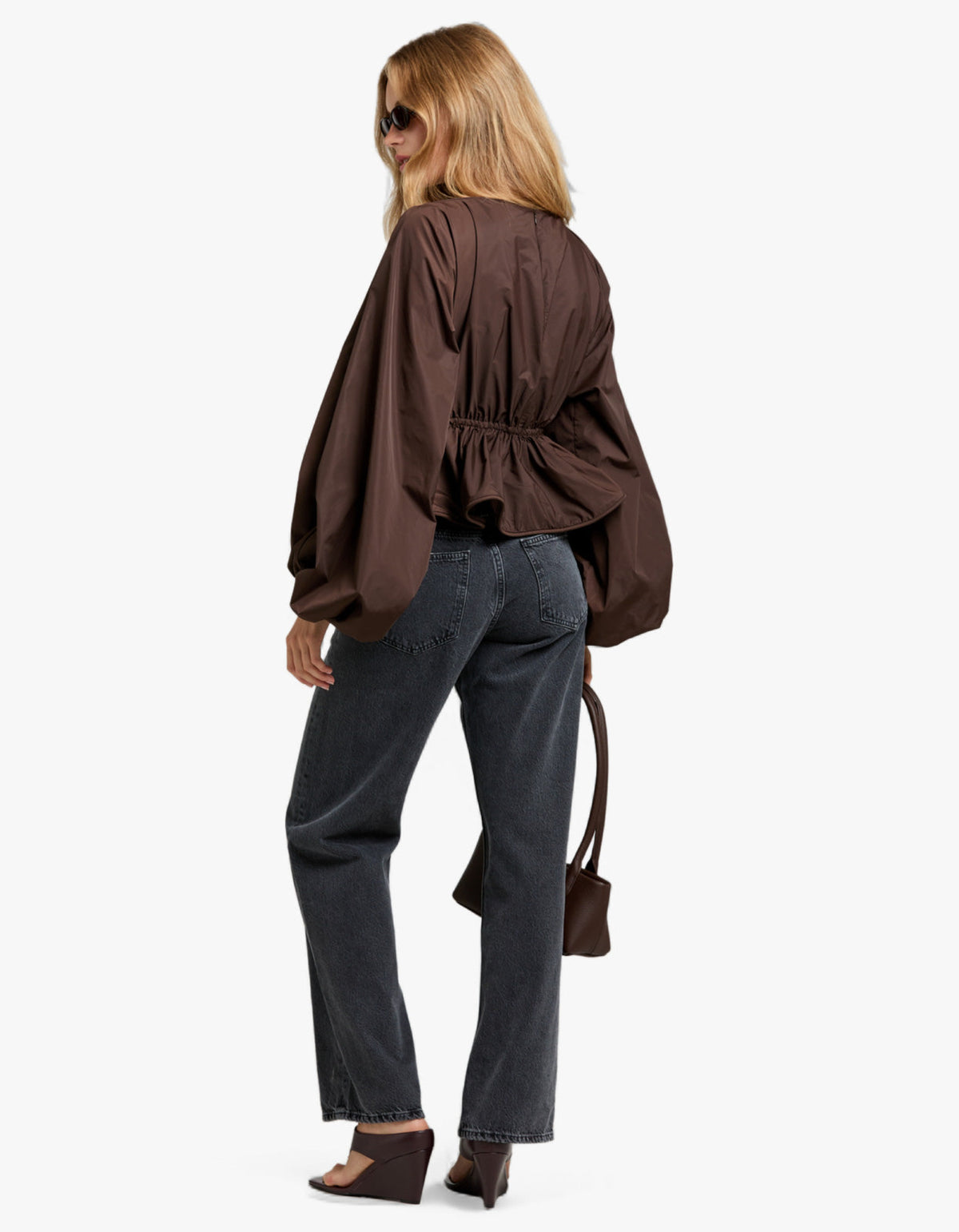 Alchemy Peplum Top - Chocolate