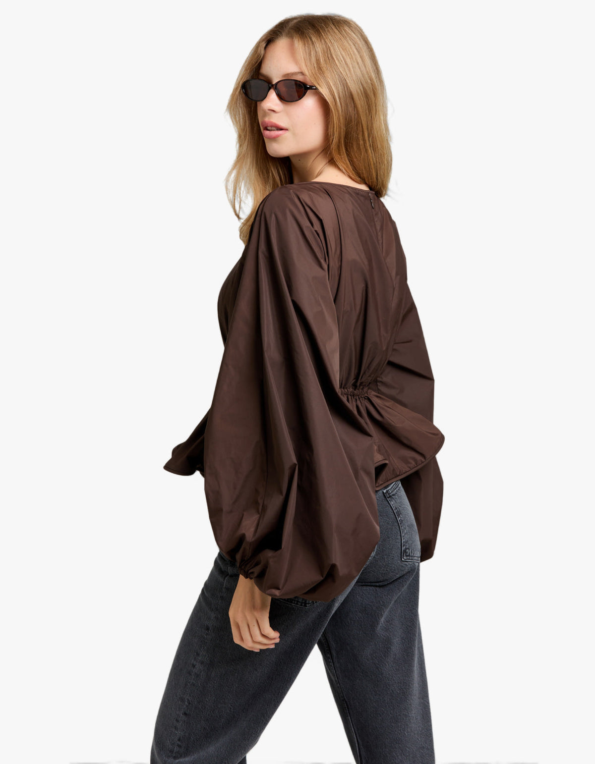 Alchemy Peplum Top - Chocolate