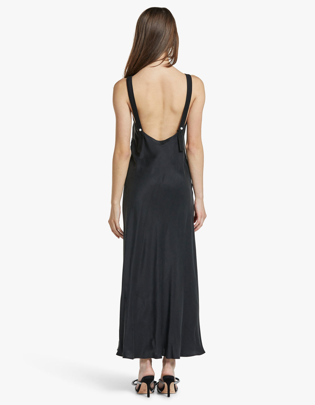 Deco Ruched Dress - Black
